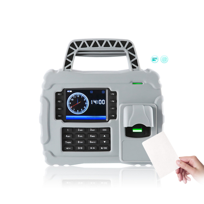 IP65 resistente à água Leitor de cartão RFID portátil Sistema de registro de tempo e impressão digital