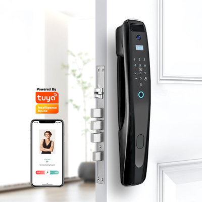 Impressão digital biométrica e senha IC Card Smart Door Lock com TUYA WIFI/TT Lock APP Visor Vision Digital com câmera